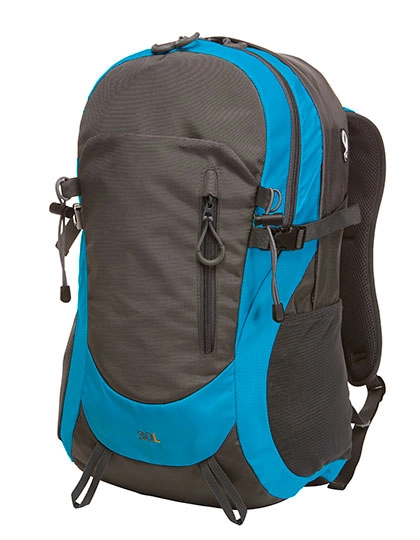 Backpack Trail zum Besticken und Bedrucken in der Farbe Cyan mit Ihren Logo, Schriftzug oder Motiv.