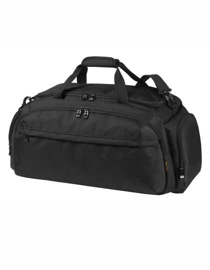 Sport/Travel Bag Mission zum Besticken und Bedrucken in der Farbe Black mit Ihren Logo, Schriftzug oder Motiv.