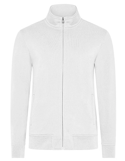 Men´s Premium Full-Zip Sweat Jacket zum Besticken und Bedrucken in der Farbe White mit Ihren Logo, Schriftzug oder Motiv.
