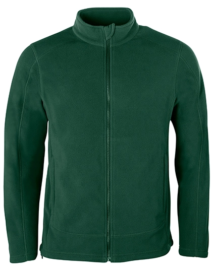 Men´s Full- Zip Fleece Jacket zum Besticken und Bedrucken in der Farbe Bottle Green mit Ihren Logo, Schriftzug oder Motiv.