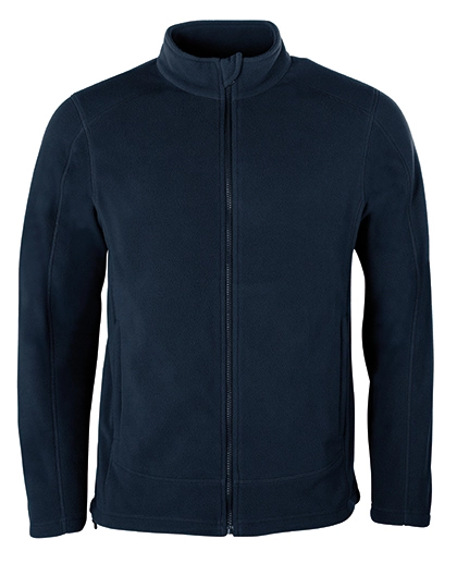 Men´s Full- Zip Fleece Jacket zum Besticken und Bedrucken in der Farbe Navy mit Ihren Logo, Schriftzug oder Motiv.