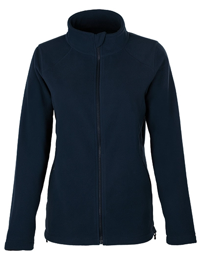 Women´s Full- Zip Fleece Jacket zum Besticken und Bedrucken in der Farbe Navy mit Ihren Logo, Schriftzug oder Motiv.