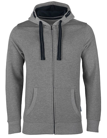 Men´s Hooded Jacket zum Besticken und Bedrucken in der Farbe Grey Melange mit Ihren Logo, Schriftzug oder Motiv.