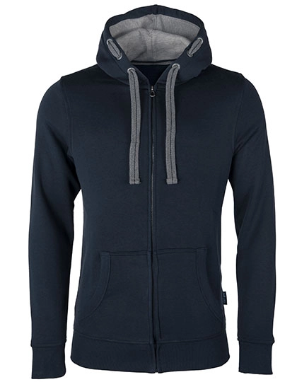 Men´s Hooded Jacket zum Besticken und Bedrucken in der Farbe Navy mit Ihren Logo, Schriftzug oder Motiv.