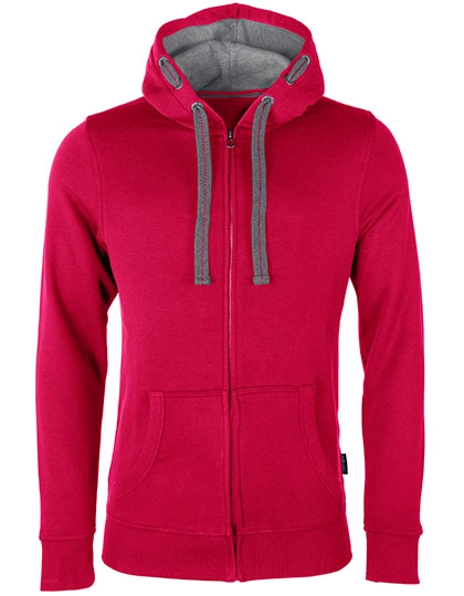 Men´s Hooded Jacket zum Besticken und Bedrucken in der Farbe Raspberry mit Ihren Logo, Schriftzug oder Motiv.