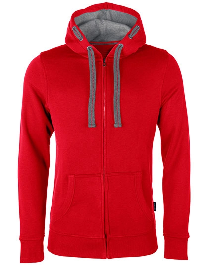 Men´s Hooded Jacket zum Besticken und Bedrucken in der Farbe Red mit Ihren Logo, Schriftzug oder Motiv.