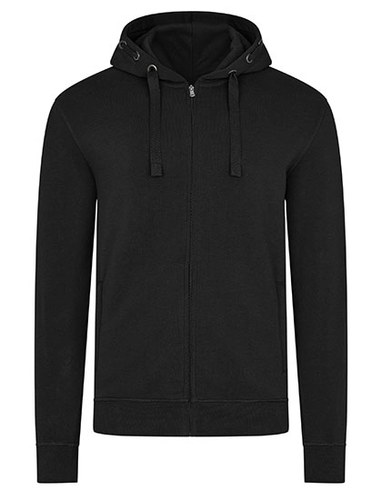 Men´s Premium Hooded Jacket zum Besticken und Bedrucken in der Farbe Black mit Ihren Logo, Schriftzug oder Motiv.