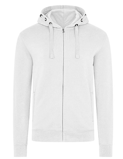 Men´s Premium Hooded Jacket zum Besticken und Bedrucken in der Farbe White mit Ihren Logo, Schriftzug oder Motiv.