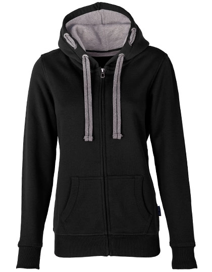 Women´s Hooded Jacket zum Besticken und Bedrucken in der Farbe Black mit Ihren Logo, Schriftzug oder Motiv.