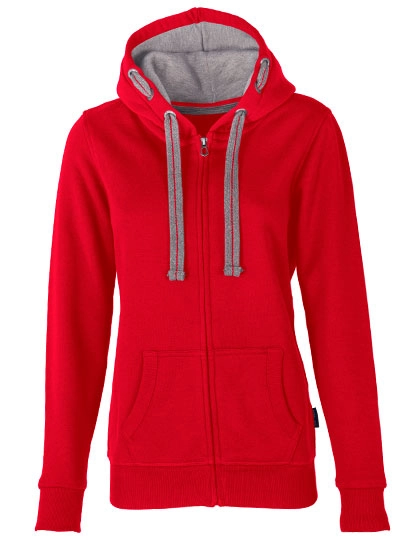 Women´s Hooded Jacket zum Besticken und Bedrucken in der Farbe Red mit Ihren Logo, Schriftzug oder Motiv.