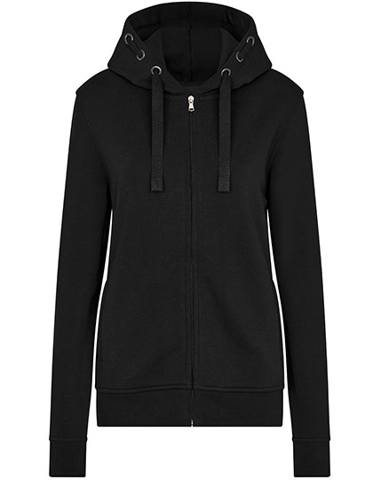 Women´s Premium Hooded Jacket zum Besticken und Bedrucken in der Farbe Black mit Ihren Logo, Schriftzug oder Motiv.