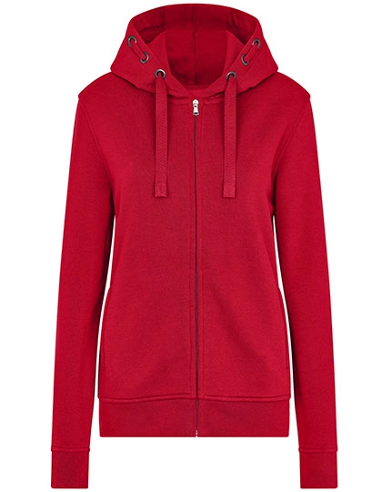Women´s Premium Hooded Jacket zum Besticken und Bedrucken in der Farbe Red mit Ihren Logo, Schriftzug oder Motiv.