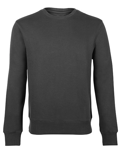 Unisex Sweatshirt zum Besticken und Bedrucken in der Farbe Dark Grey mit Ihren Logo, Schriftzug oder Motiv.