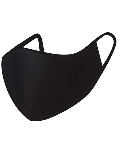 Premium Mund-Nasen-Maske (3er Set) zum Besticken und Bedrucken in der Farbe Black-Black mit Ihren Logo, Schriftzug oder Motiv.