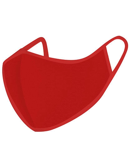 Premium Mund-Nasen-Maske (3er Set) zum Besticken und Bedrucken in der Farbe Red-Red mit Ihren Logo, Schriftzug oder Motiv.