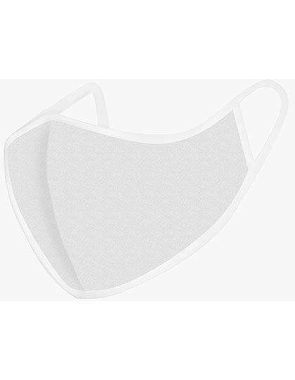 Premium Mund-Nasen-Maske (3er Set) zum Besticken und Bedrucken in der Farbe White-White mit Ihren Logo, Schriftzug oder Motiv.