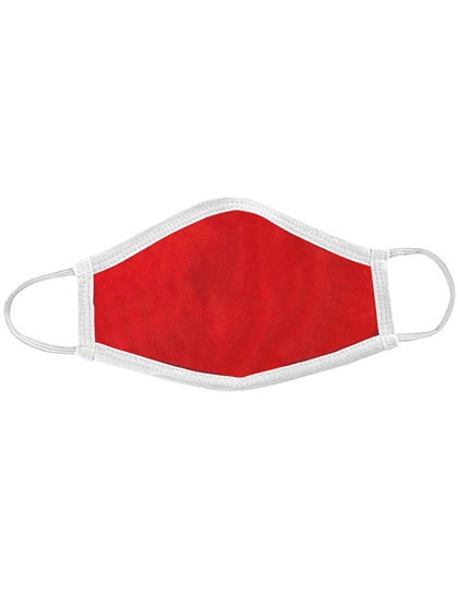 Premium Mund-Nasen-Maske (AFNOR Standard zertifiziert; 3er Set) zum Besticken und Bedrucken in der Farbe Red-White mit Ihren Logo, Schriftzug oder Motiv.