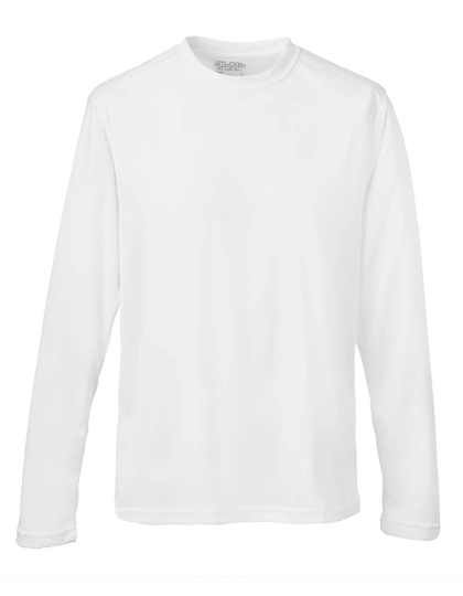 Long Sleeve Cool T zum Besticken und Bedrucken in der Farbe Arctic White mit Ihren Logo, Schriftzug oder Motiv.