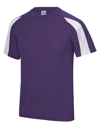 Contrast Cool T zum Besticken und Bedrucken in der Farbe Purple-Arctic White mit Ihren Logo, Schriftzug oder Motiv.