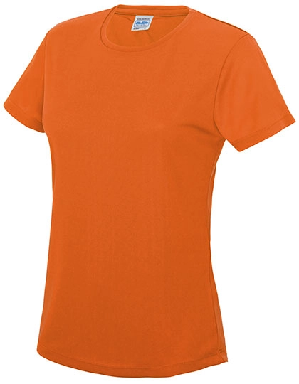 Women´s Cool T zum Besticken und Bedrucken in der Farbe Electric Orange mit Ihren Logo, Schriftzug oder Motiv.