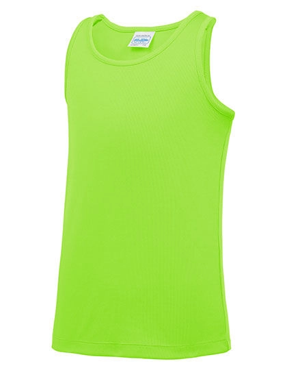 Kids´ Cool Vest zum Besticken und Bedrucken in der Farbe Electric Green mit Ihren Logo, Schriftzug oder Motiv.