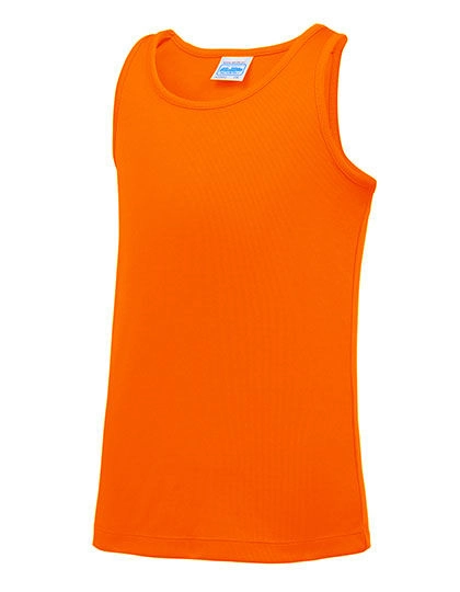 Kids´ Cool Vest zum Besticken und Bedrucken in der Farbe Electric Orange mit Ihren Logo, Schriftzug oder Motiv.