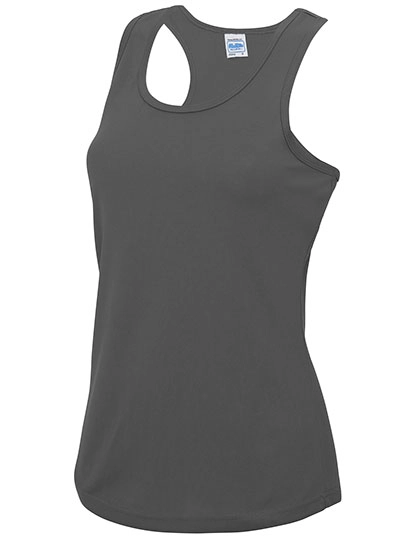 Women´s Cool Vest zum Besticken und Bedrucken in der Farbe Charcoal (Solid) mit Ihren Logo, Schriftzug oder Motiv.