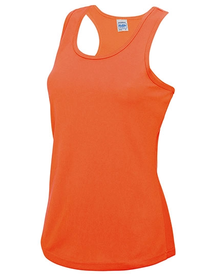 Women´s Cool Vest zum Besticken und Bedrucken in der Farbe Electric Orange mit Ihren Logo, Schriftzug oder Motiv.