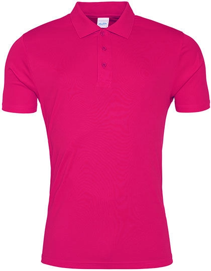 Cool Smooth Polo zum Besticken und Bedrucken in der Farbe Hot Pink mit Ihren Logo, Schriftzug oder Motiv.
