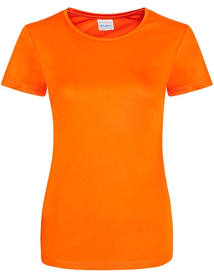 Women´s Cool Smooth T zum Besticken und Bedrucken in der Farbe Electric Orange mit Ihren Logo, Schriftzug oder Motiv.