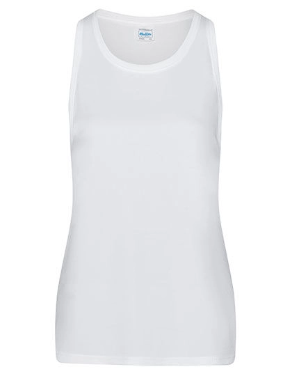 Women´s Cool Smooth Sports Vest zum Besticken und Bedrucken in der Farbe Arctic White mit Ihren Logo, Schriftzug oder Motiv.