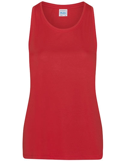 Women´s Cool Smooth Sports Vest zum Besticken und Bedrucken in der Farbe Fire Red mit Ihren Logo, Schriftzug oder Motiv.