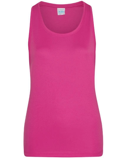 Women´s Cool Smooth Sports Vest zum Besticken und Bedrucken in der Farbe Hot Pink mit Ihren Logo, Schriftzug oder Motiv.