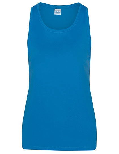 Women´s Cool Smooth Sports Vest zum Besticken und Bedrucken in der Farbe Sapphire Blue mit Ihren Logo, Schriftzug oder Motiv.