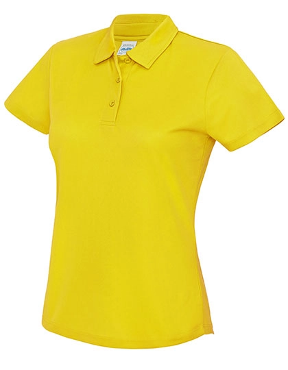 Women´s Cool Polo zum Besticken und Bedrucken in der Farbe Sun Yellow mit Ihren Logo, Schriftzug oder Motiv.