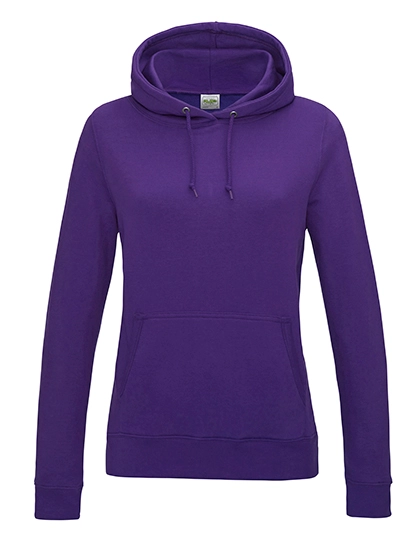 Women´s College Hoodie zum Besticken und Bedrucken in der Farbe Purple mit Ihren Logo, Schriftzug oder Motiv.