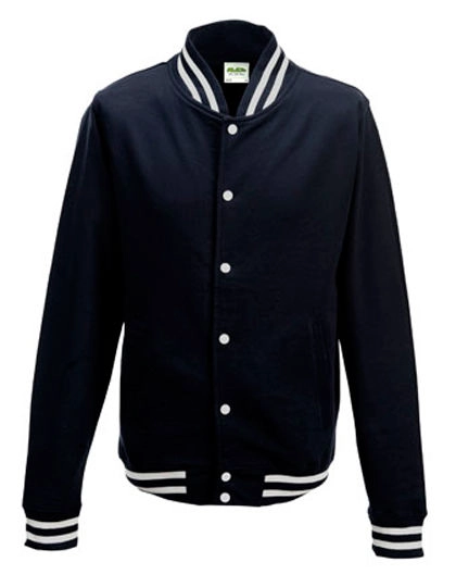 College Jacket zum Besticken und Bedrucken in der Farbe Oxford Navy mit Ihren Logo, Schriftzug oder Motiv.