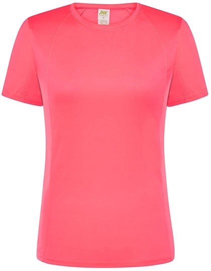 Ladies´ Sport T-Shirt zum Besticken und Bedrucken in der Farbe Fuchsia Fluor mit Ihren Logo, Schriftzug oder Motiv.
