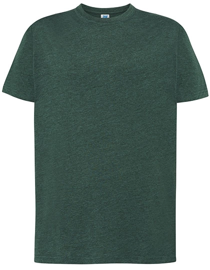 Regular T-Shirt zum Besticken und Bedrucken in der Farbe Bottle Green Heather mit Ihren Logo, Schriftzug oder Motiv.
