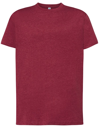 Regular T-Shirt zum Besticken und Bedrucken in der Farbe Burgundy Heather mit Ihren Logo, Schriftzug oder Motiv.