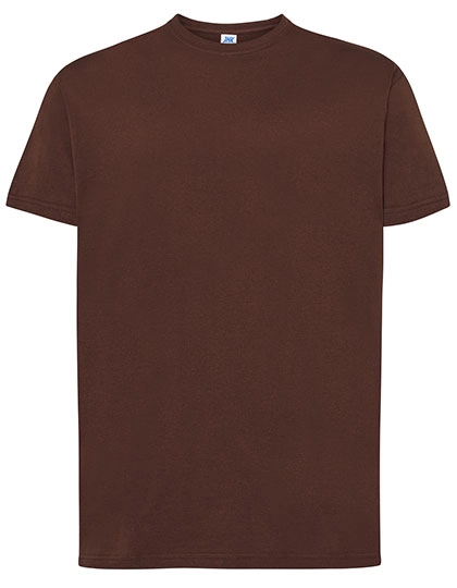 Regular T-Shirt zum Besticken und Bedrucken in der Farbe Chocolate mit Ihren Logo, Schriftzug oder Motiv.