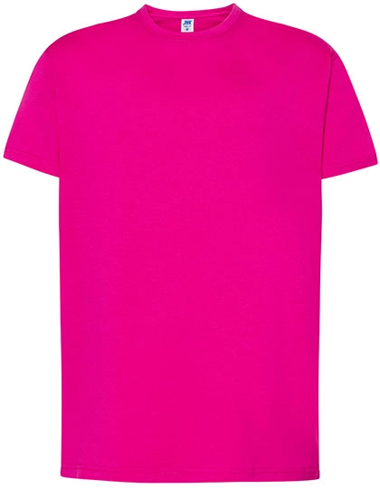Regular T-Shirt zum Besticken und Bedrucken in der Farbe Fuchsia mit Ihren Logo, Schriftzug oder Motiv.