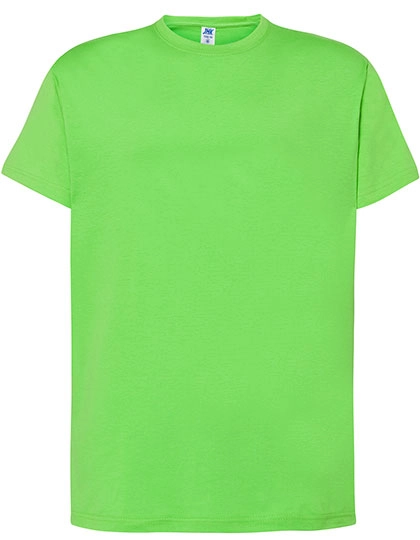 Regular T-Shirt zum Besticken und Bedrucken in der Farbe Lime mit Ihren Logo, Schriftzug oder Motiv.