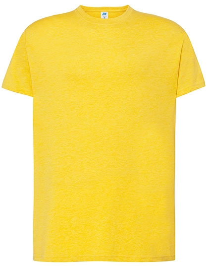 Regular T-Shirt zum Besticken und Bedrucken in der Farbe Mustard Heather mit Ihren Logo, Schriftzug oder Motiv.