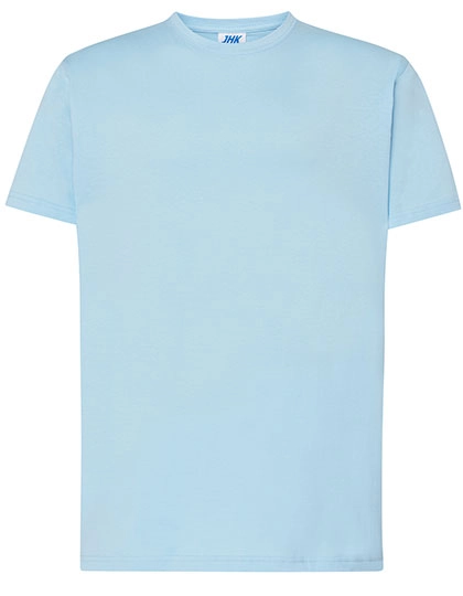 Regular T-Shirt zum Besticken und Bedrucken in der Farbe Sky mit Ihren Logo, Schriftzug oder Motiv.