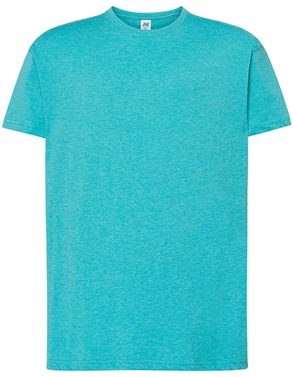 Regular T-Shirt zum Besticken und Bedrucken in der Farbe Turquoise Heather mit Ihren Logo, Schriftzug oder Motiv.