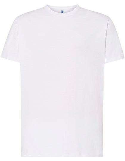 Regular T-Shirt zum Besticken und Bedrucken in der Farbe White mit Ihren Logo, Schriftzug oder Motiv.