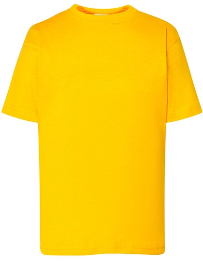 Kids´ T-Shirt zum Besticken und Bedrucken in der Farbe Gold mit Ihren Logo, Schriftzug oder Motiv.