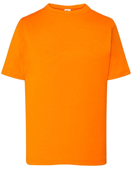 Kids´ T-Shirt zum Besticken und Bedrucken in der Farbe Orange mit Ihren Logo, Schriftzug oder Motiv.