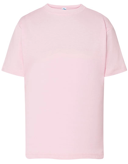 Kids´ T-Shirt zum Besticken und Bedrucken in der Farbe Pink mit Ihren Logo, Schriftzug oder Motiv.